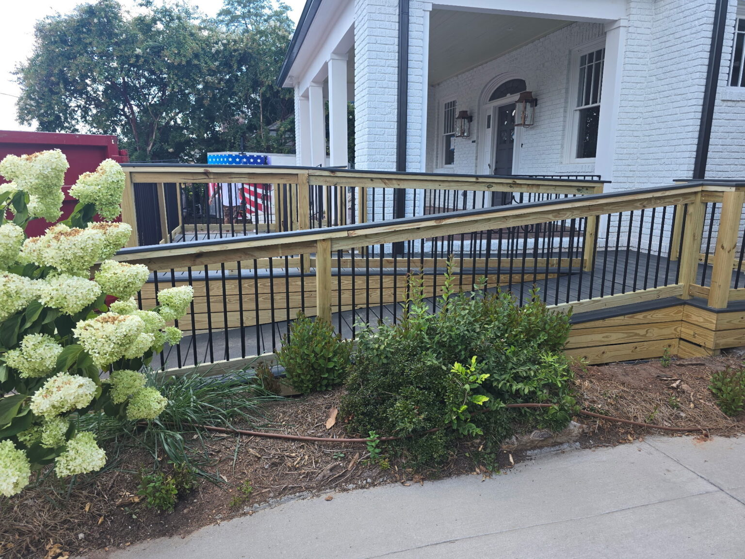 ramp for porch built by Southern Comfort Exteriors